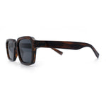 Classy Rectangle Horn Rim Minimal Fashion Retro Vintage Sunglasses