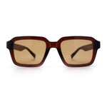 Classy Rectangle Horn Rim Minimal Fashion Retro Vintage Sunglasses