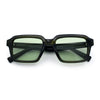 Classy Rectangle Horn Rim Minimal Fashion Retro Vintage Sunglasses
