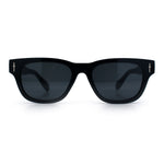 Gentlemans Cross Bone Dagger Emblem Horn Rim Plastic Retro Sunglasses