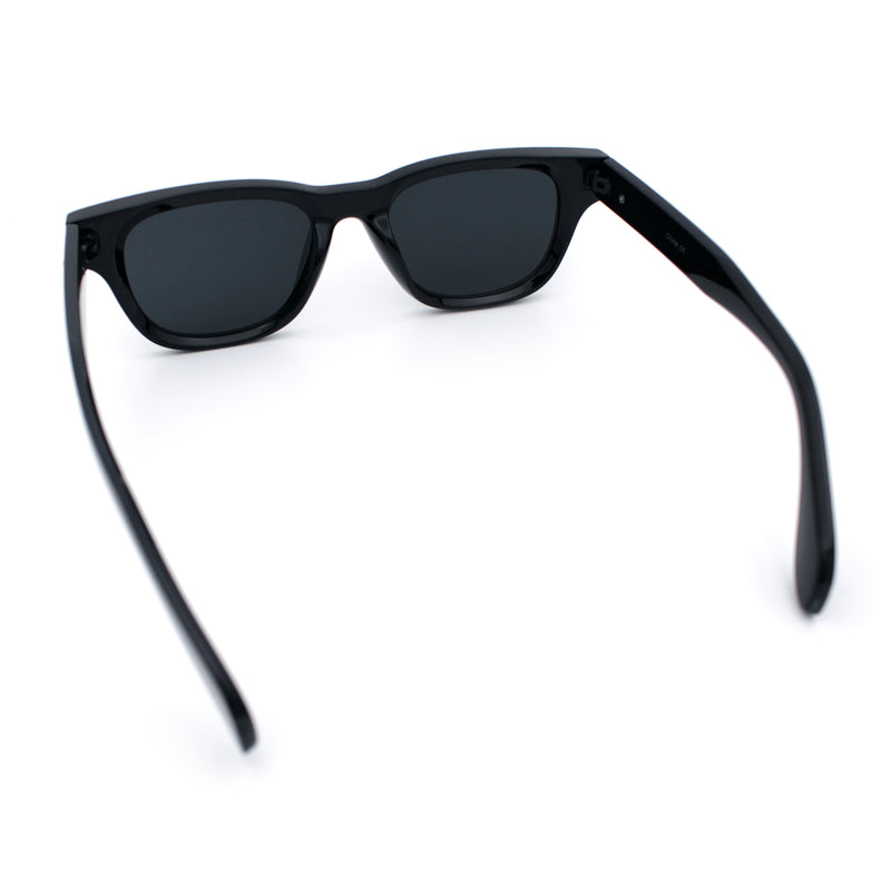 Gentlemans Cross Bone Dagger Emblem Horn Rim Plastic Retro Sunglasses