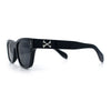 Gentlemans Cross Bone Dagger Emblem Horn Rim Plastic Retro Sunglasses
