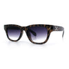 Gentlemans Cross Bone Dagger Emblem Horn Rim Plastic Retro Sunglasses