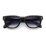 Gentlemans Cross Bone Dagger Emblem Horn Rim Plastic Retro Sunglasses