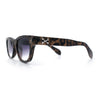 Gentlemans Cross Bone Dagger Emblem Horn Rim Plastic Retro Sunglasses