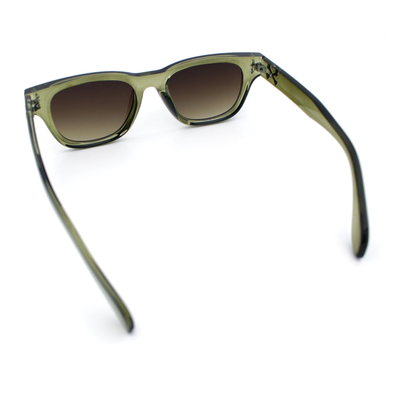 Gentlemans Cross Bone Dagger Emblem Horn Rim Plastic Retro Sunglasses
