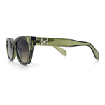 Gentlemans Cross Bone Dagger Emblem Horn Rim Plastic Retro Sunglasses