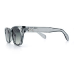 Gentlemans Cross Bone Dagger Emblem Horn Rim Plastic Retro Sunglasses