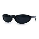 Womens Oval Subtle Cat Eye Thin Plastic Retro Vintage Vibe Sunglasses