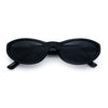 Womens Oval Subtle Cat Eye Thin Plastic Retro Vintage Vibe Sunglasses