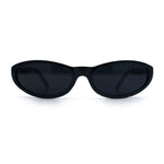 Womens Oval Subtle Cat Eye Thin Plastic Retro Vintage Vibe Sunglasses