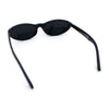 Womens Oval Subtle Cat Eye Thin Plastic Retro Vintage Vibe Sunglasses