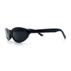 Womens Oval Subtle Cat Eye Thin Plastic Retro Vintage Vibe Sunglasses