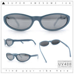 Womens Oval Subtle Cat Eye Thin Plastic Retro Vintage Vibe Sunglasses