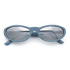 Womens Oval Subtle Cat Eye Thin Plastic Retro Vintage Vibe Sunglasses