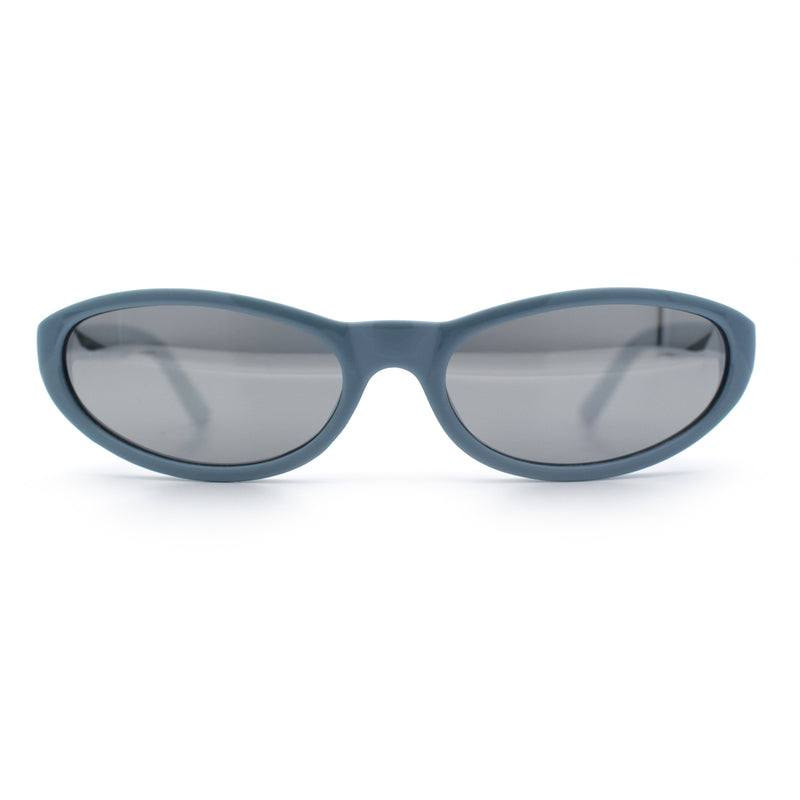 Womens Oval Subtle Cat Eye Thin Plastic Retro Vintage Vibe Sunglasses