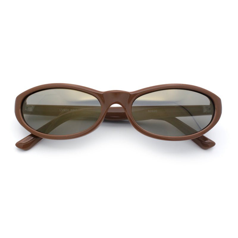 Womens Oval Subtle Cat Eye Thin Plastic Retro Vintage Vibe Sunglasses