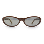 Womens Oval Subtle Cat Eye Thin Plastic Retro Vintage Vibe Sunglasses