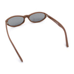 Womens Oval Subtle Cat Eye Thin Plastic Retro Vintage Vibe Sunglasses