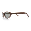 Womens Oval Subtle Cat Eye Thin Plastic Retro Vintage Vibe Sunglasses