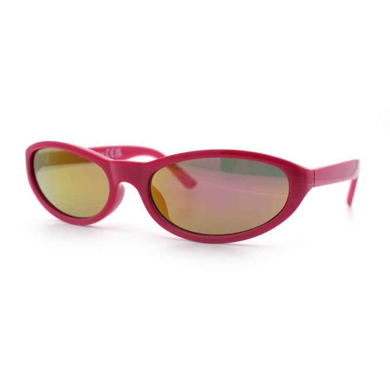 Womens Oval Subtle Cat Eye Thin Plastic Retro Vintage Vibe Sunglasses