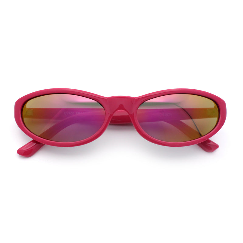 Womens Oval Subtle Cat Eye Thin Plastic Retro Vintage Vibe Sunglasses
