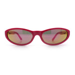 Womens Oval Subtle Cat Eye Thin Plastic Retro Vintage Vibe Sunglasses
