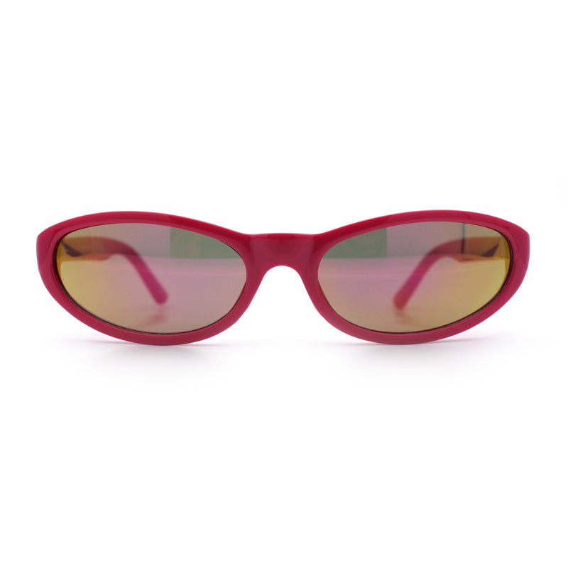 Womens Oval Subtle Cat Eye Thin Plastic Retro Vintage Vibe Sunglasses