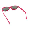 Womens Oval Subtle Cat Eye Thin Plastic Retro Vintage Vibe Sunglasses