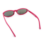 Womens Oval Subtle Cat Eye Thin Plastic Retro Vintage Vibe Sunglasses