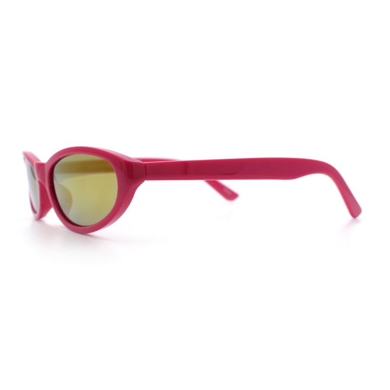 Womens Oval Subtle Cat Eye Thin Plastic Retro Vintage Vibe Sunglasses