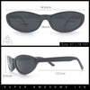 Womens Oval Subtle Cat Eye Thin Plastic Retro Vintage Vibe Sunglasses