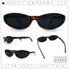 Womens Oval Subtle Cat Eye Thin Plastic Retro Vintage Vibe Sunglasses