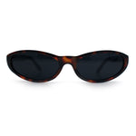 Womens Oval Subtle Cat Eye Thin Plastic Retro Vintage Vibe Sunglasses