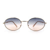 Classy Oval 90s Hip Hop Rapper Shade Metal Rim Retro Sunglasses