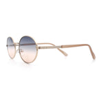 Classy Oval 90s Hip Hop Rapper Shade Metal Rim Retro Sunglasses