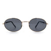 Classy Oval 90s Hip Hop Rapper Shade Metal Rim Retro Sunglasses