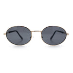 Classy Oval 90s Hip Hop Rapper Shade Metal Rim Retro Sunglasses