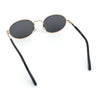 Classy Oval 90s Hip Hop Rapper Shade Metal Rim Retro Sunglasses