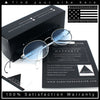 Classy Oval 90s Hip Hop Rapper Shade Metal Rim Retro Sunglasses