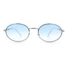 Classy Oval 90s Hip Hop Rapper Shade Metal Rim Retro Sunglasses