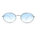 Classy Oval 90s Hip Hop Rapper Shade Metal Rim Retro Sunglasses