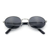 Classy Oval 90s Hip Hop Rapper Shade Metal Rim Retro Sunglasses