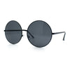 Iconic Hippie Oversized Round Circle Lens Boho Metal Rim Sunglasses