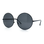 Iconic Hippie Oversized Round Circle Lens Boho Metal Rim Sunglasses