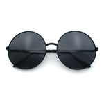 Iconic Hippie Oversized Round Circle Lens Boho Metal Rim Sunglasses