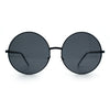 Iconic Hippie Oversized Round Circle Lens Boho Metal Rim Sunglasses