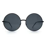 Iconic Hippie Oversized Round Circle Lens Boho Metal Rim Sunglasses