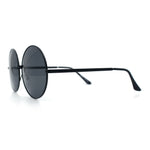 Iconic Hippie Oversized Round Circle Lens Boho Metal Rim Sunglasses