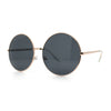 Iconic Hippie Oversized Round Circle Lens Boho Metal Rim Sunglasses